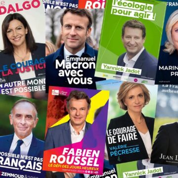 Affiche des 12 candidats à l'élection présidentielle 2022