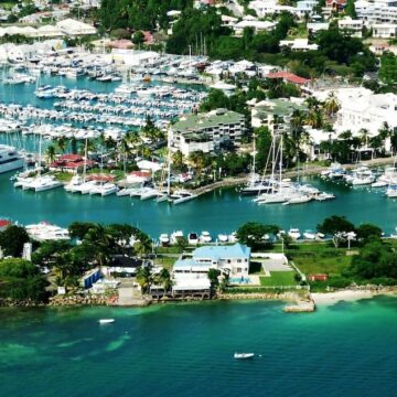 Vue aérienne Marina-Bas-du-Fort Pointe-à-Pitre