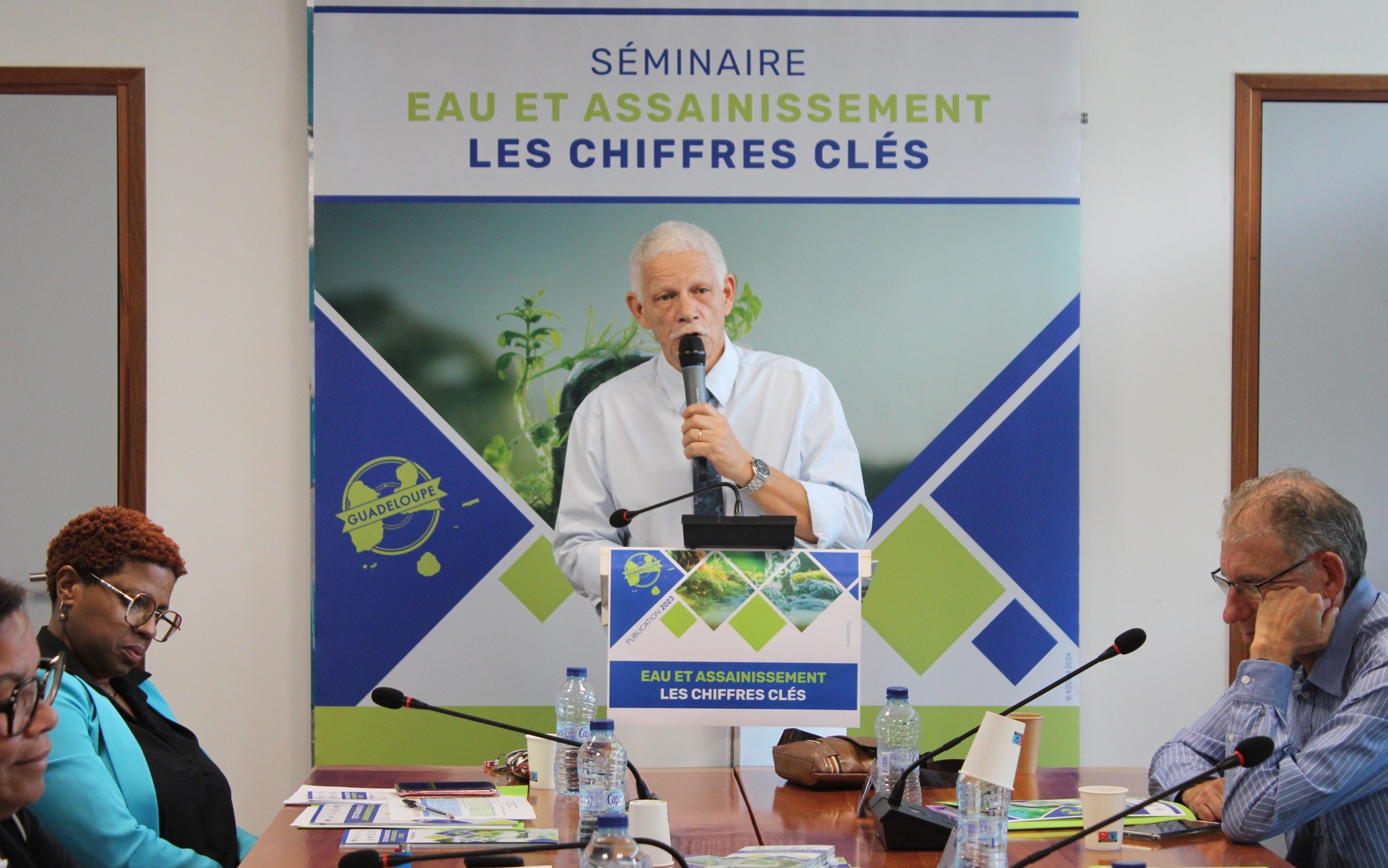 Séminaire des Chiffres clés de l’eau et de l’assainissement de la Guadeloupe le 9 février 2024 par l’Office de l’eau, à Basse-Terre. Photo : FB Office de l'Eau Guadeloupe