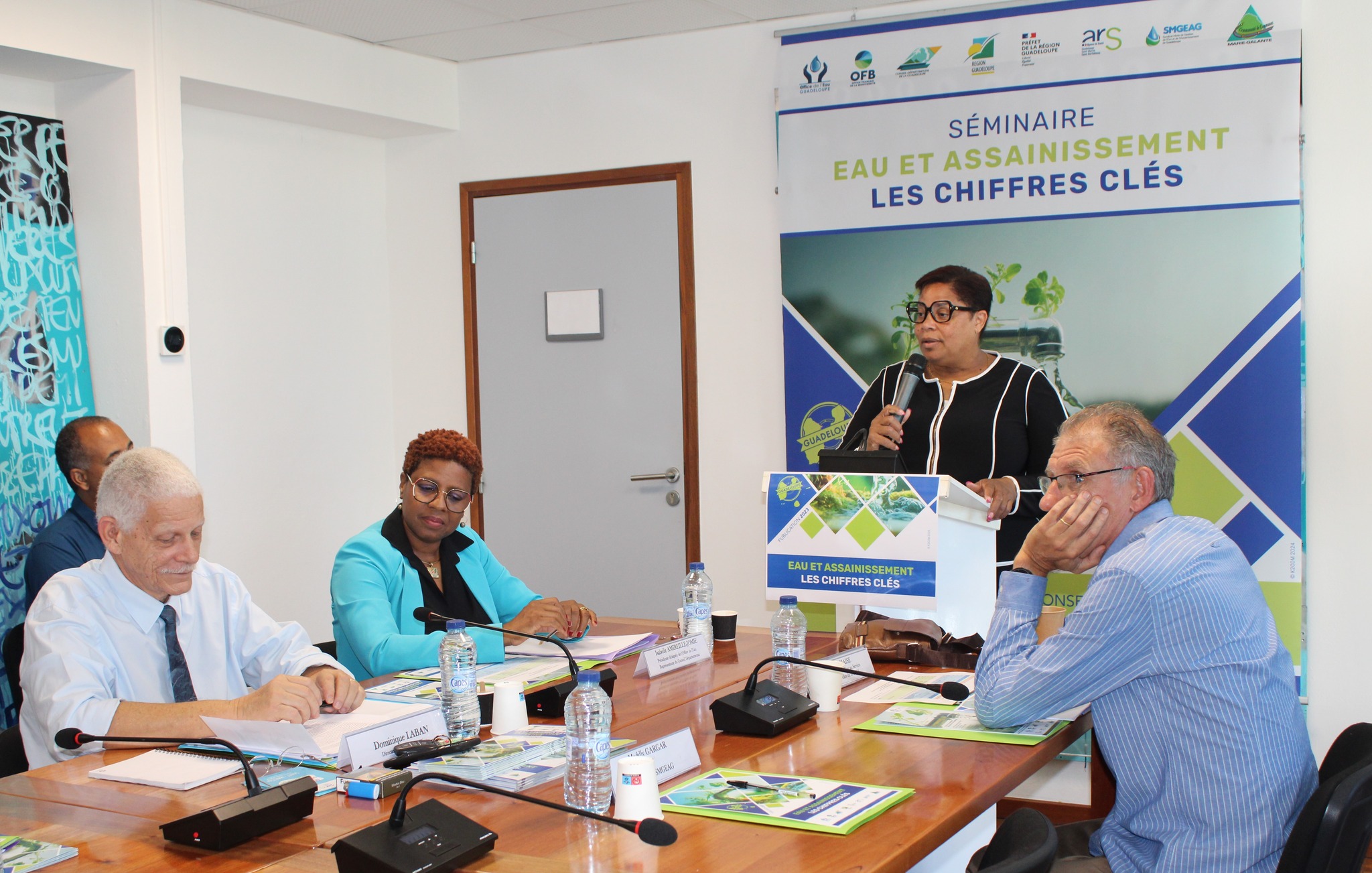 Séminaire des Chiffres clés de l’eau et de l’assainissement de la Guadeloupe le 9 février 2024 par l’Office de l’eau, à Basse-Terre. Photo : FB Office de l'Eau Guadeloupe