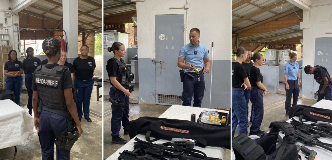 La brigade territoriale de Petit Bourg a accueilli ses 21 jeunes cadets de la gendarmerie mercredi 17 avril. Photo : Gendarmerie de Guadeloupe