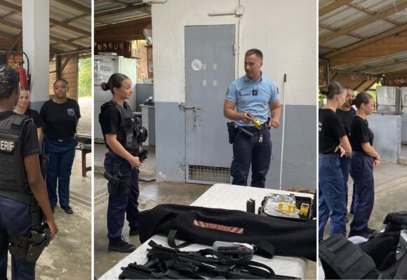 La brigade territoriale de Petit Bourg a accueilli ses 21 jeunes cadets de la gendarmerie mercredi 17 avril. Photo : Gendarmerie de Guadeloupe