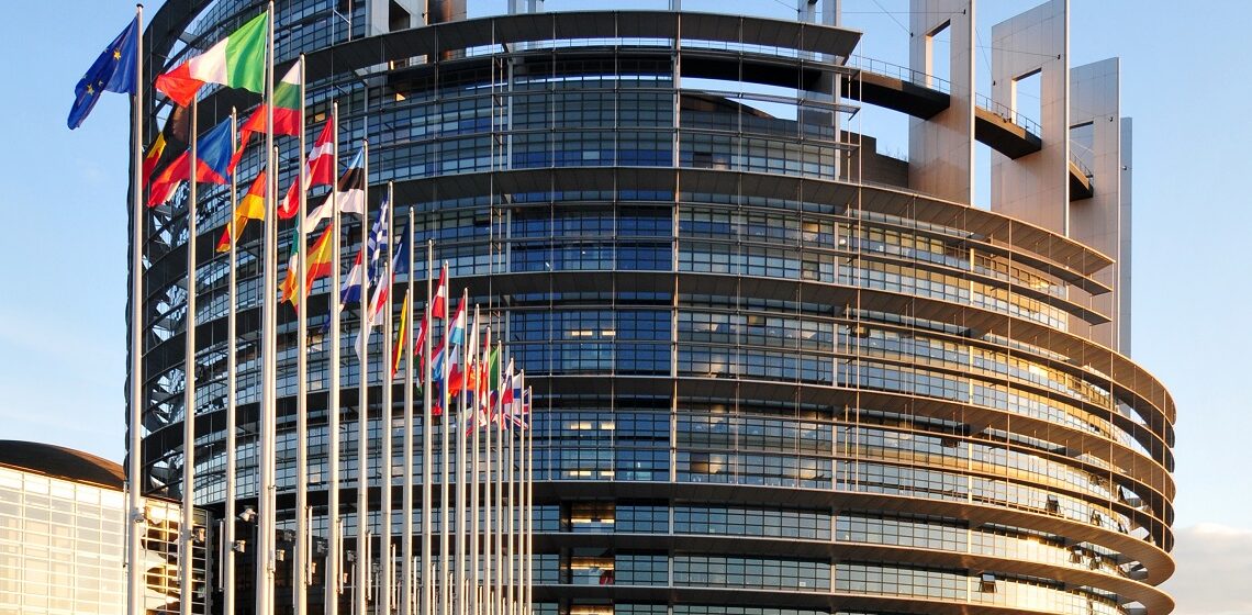 Parlement européen à Strasbourg (Bas-Rhin).